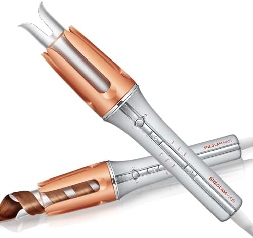 SHEGLAM 1-Inch Automatic Hair Curler – Fast Heating, 3 Temp Settings, 2-Way Rotation, Anti-Tangle & Auto Shut-Off